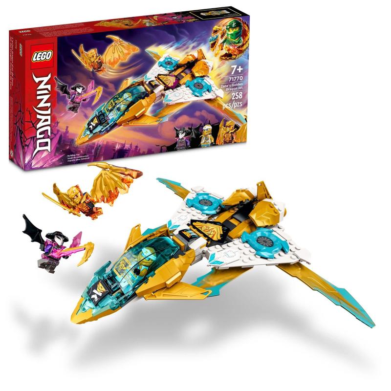 Conjunto de aviões de brinquedo LEGO NINJAGO Zane's Golden Dragon